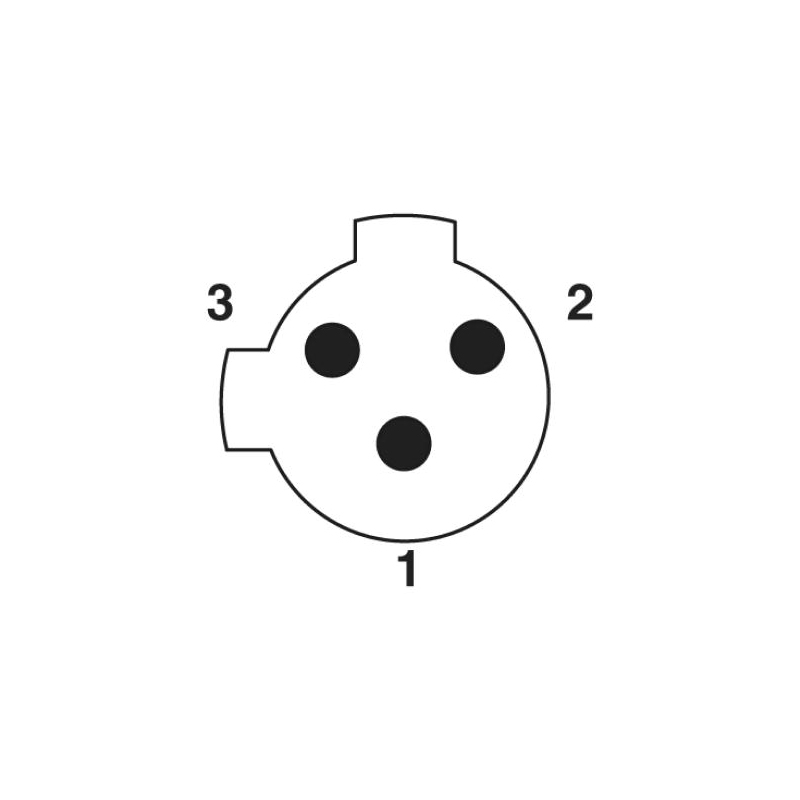 M12 3pins C code male straight front panel mount connector PG9 thread,unshielded,single wires,single wires,brass with nickel plated shell
